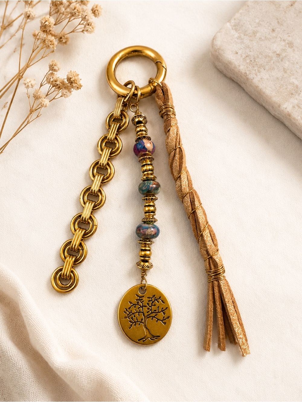 Luxe Tree of Life Bag Charm